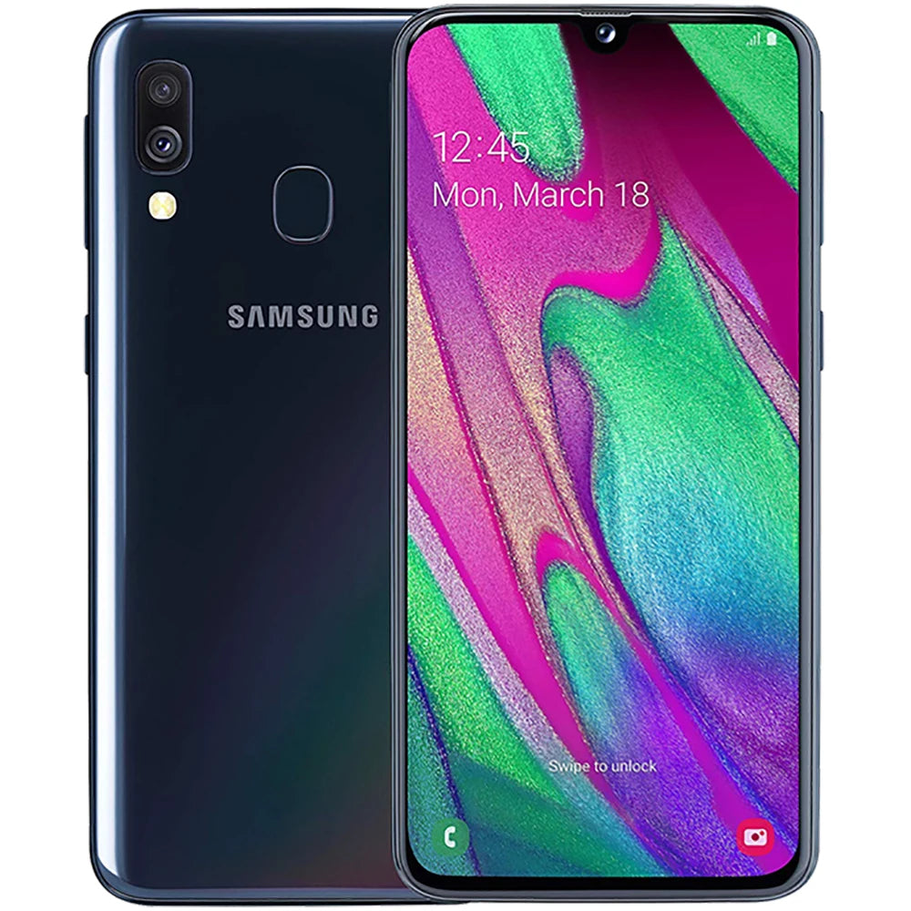 Refurbished Samsung Galaxy A40 Global Edition 2SIM 5.9-inch AMOLED 1080 * 2340 25MP Samsung Phone Android Smartphone Eight Core