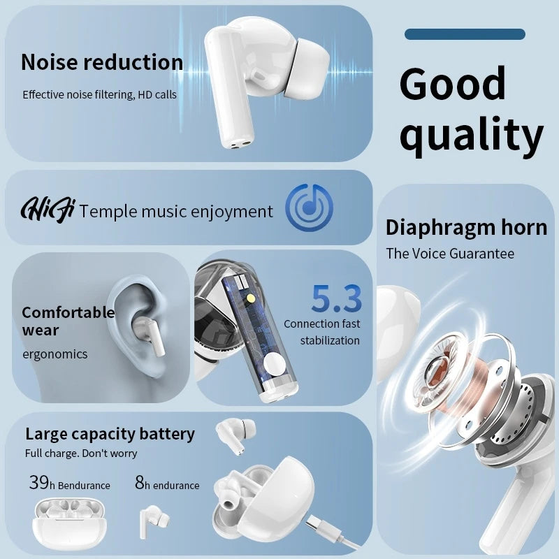 New wireless Bluetooth headset TWS headset with microphone stereo sports in-ear headset touch long standby