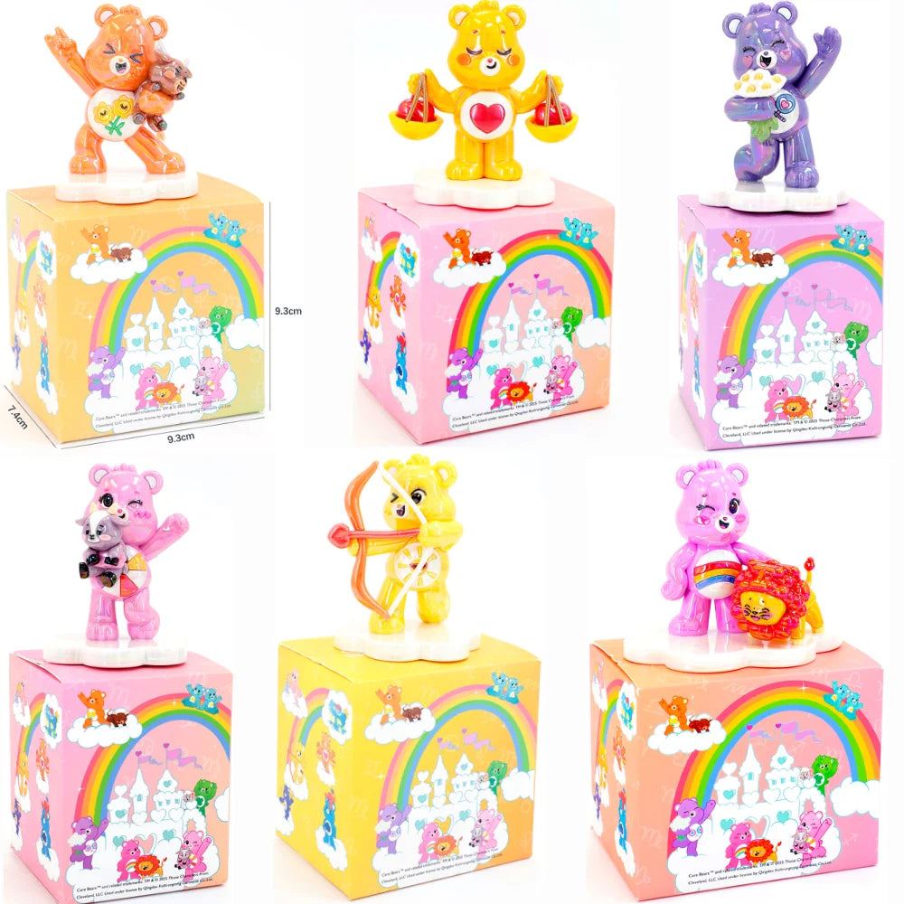Care Bears 12 Zodiac Blind Box Figure Cartoon Bear Mystery Toy Collectible Figurine Desktop Decor Ornament Gift for Kids Fans