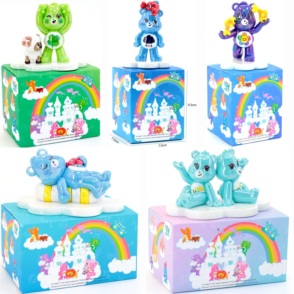 Care Bears 12 Zodiac Blind Box Figure Cartoon Bear Mystery Toy Collectible Figurine Desktop Decor Ornament Gift for Kids Fans