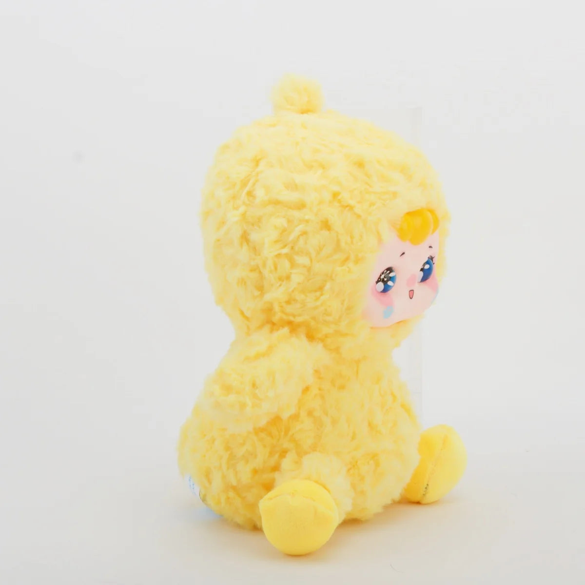 Cute Random Face Duck Plush Toy Vinyl Plush Hybrid Stuffed Animal Adorable Kawaii Yellow Duck Toy Gift for Kids Teens&Duck Lover