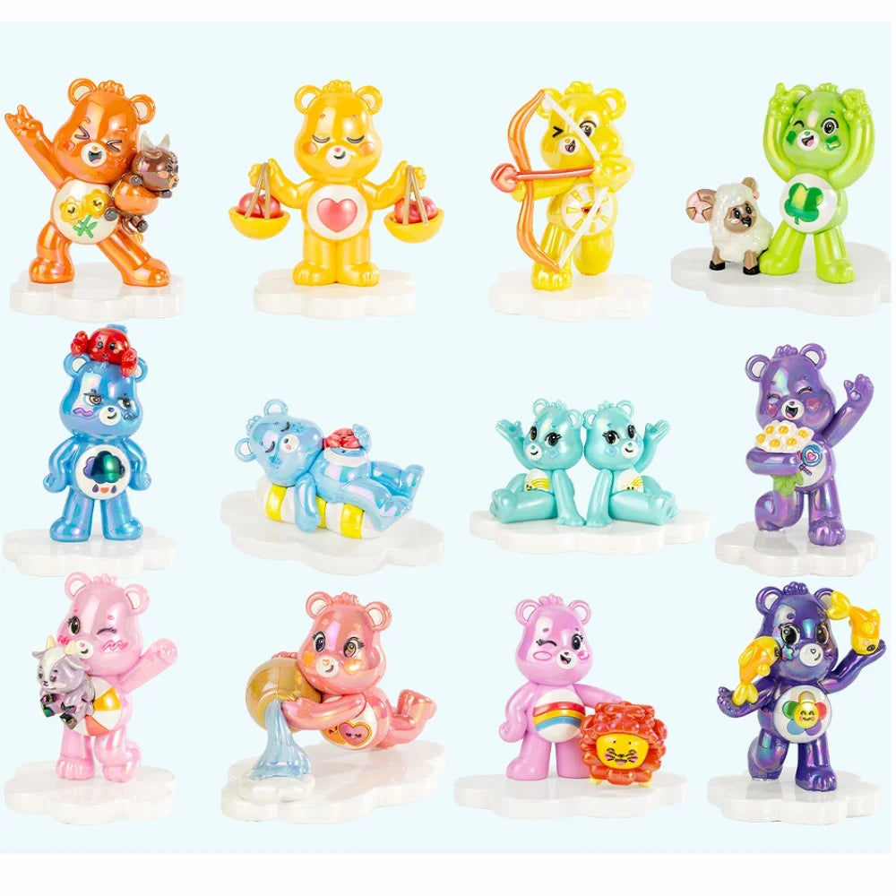 Care Bears 12 Zodiac Blind Box Figure Cartoon Bear Mystery Toy Collectible Figurine Desktop Decor Ornament Gift for Kids Fans